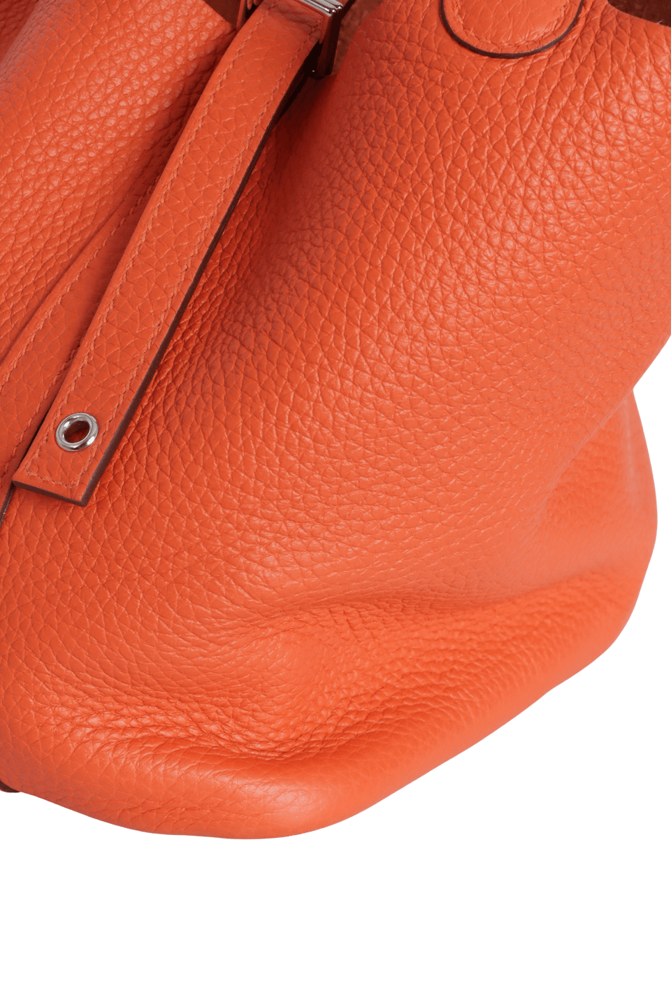 BOLSA HERMÈS CLEMENCE PICOTIN LOCK 18 LARANJA ORIGINAL – Gringa