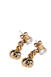 CRYSTAL DOUBLE G EARRINGS