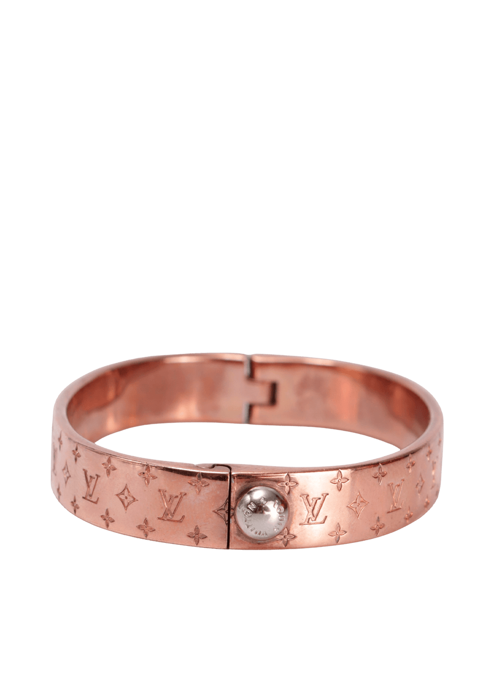 BRACELETE LOUIS VUITTON NANOGRAM CUFF BRACELET METALIZADO ORIGINAL