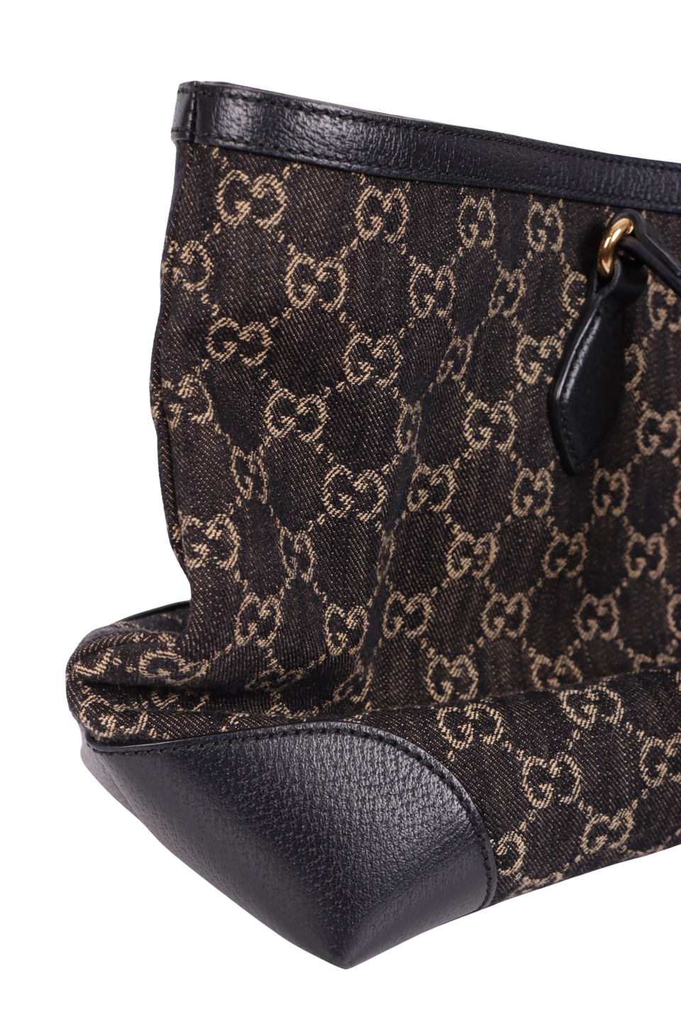 BOLSA GUCCI MEDIUM GG DENIM OPHIDIA SHOPPING TOTE PRETO ORIGINAL