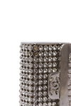 METAL AND STRASS CRYSTAL FLAP BAG NECKLACE
