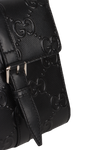GG EMBOSSED PERFORATED DOUBLE BELT BAG
