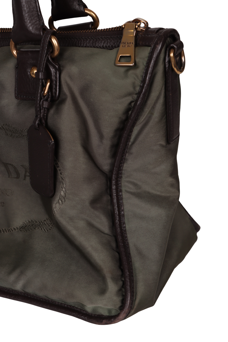 BOLSA PRADA TESSUTO SATCHEL BAG VERDE ORIGINAL – Gringa