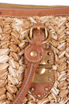 RAFFIA TRIMMED SATCHEL BAG