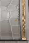 CROCODILE EMBOSSED MINI C VANITY BAG