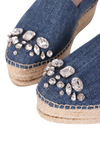 CRYSTAL DENIM SLIP ON