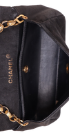 CC SUEDE FLAP BAG