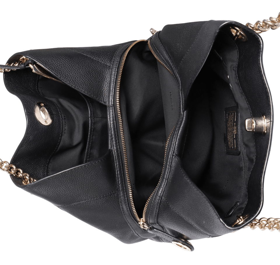 BOLSA COACH TURNLOCK CHAIN LINK BAG PRETO ORIGINAL – Gringa