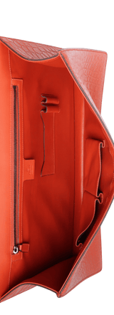 ALLIGATOR BUCKLE FLAP BRIEFCASE