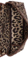 MEDIUM VELVET LEOPARD CARO BAG