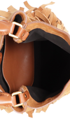 SUEDE FRINGE BUCKET BAG