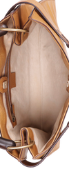 VINTAGE LEATHER BAMBOO HOBO