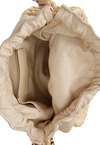 RAFFIA LOGO ROUND BAG