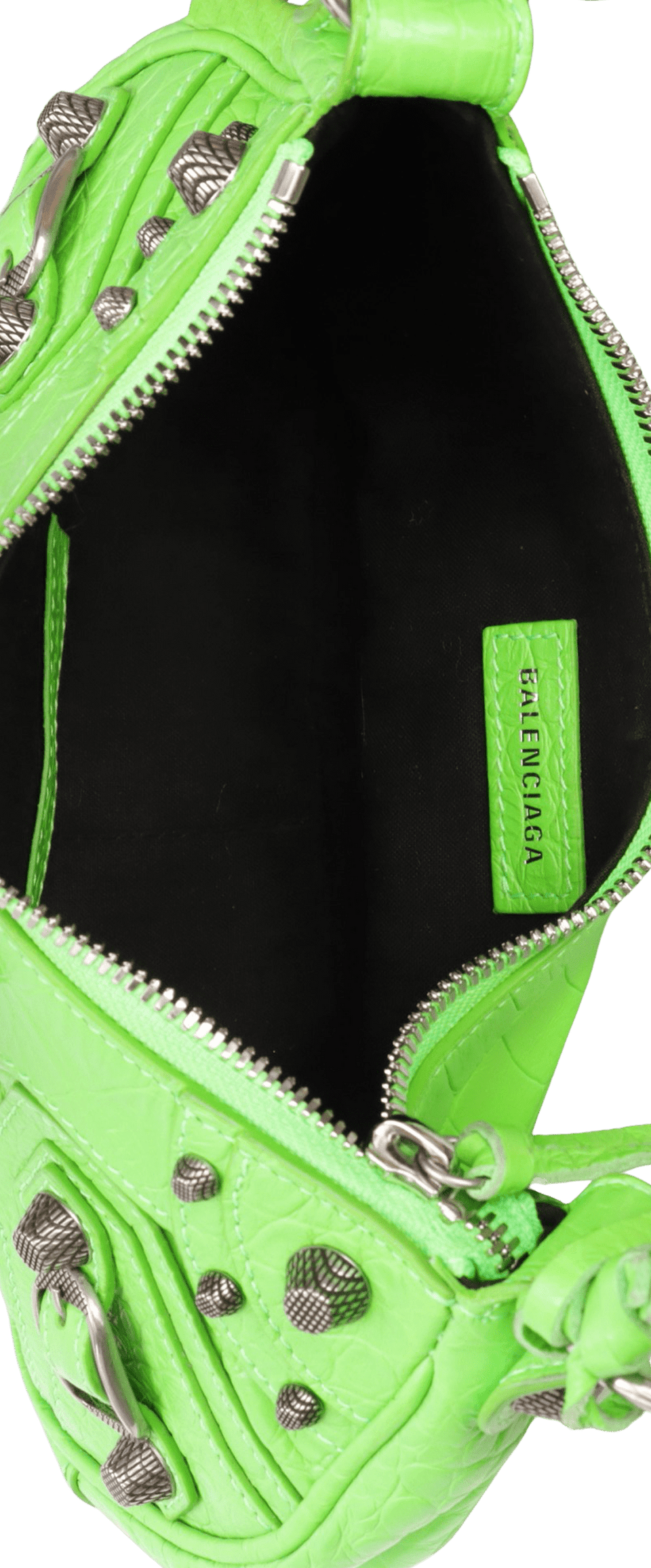BOLSA BALENCIAGA LE CAGOLE XS CROCODILE EMBOSSED VERDE ORIGINAL