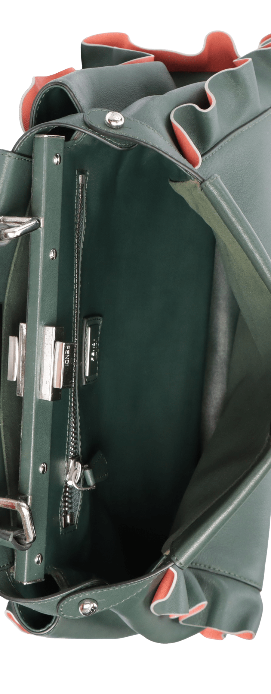 BOLSA FENDI MEDIUM PEEKABOO RUFFLE BAG VERDE ORIGINAL – Gringa