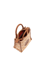 BOLSA MINI TOTE SIRENA JACQUARD  CAMEL