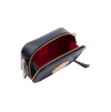 BOLSA DANCE EM COURO LIZARD PRETO OURO