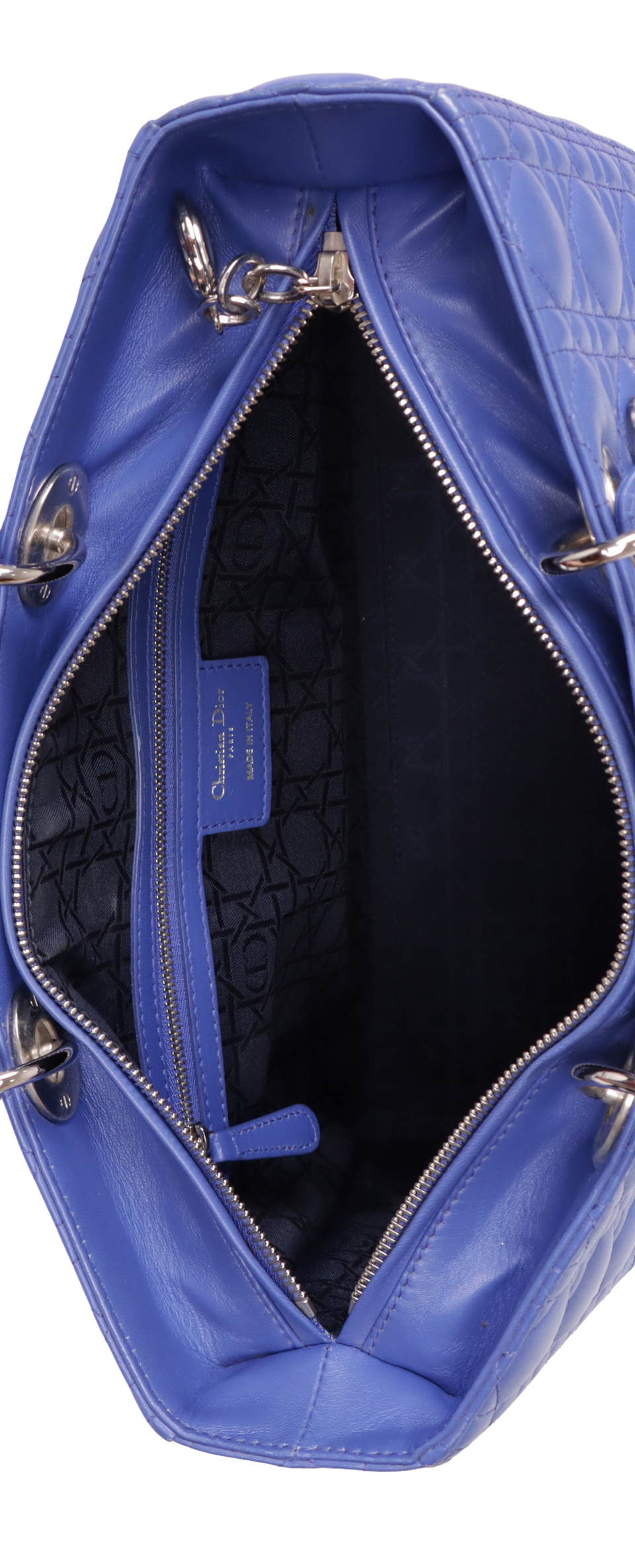 BOLSA CHRISTIAN DIOR CANNAGE LADY DIOR LARGE AZUL ORIGINAL – Gringa