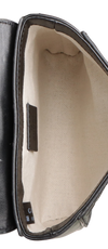 GG EMBOSSED PERFORATED DOUBLE BELT BAG