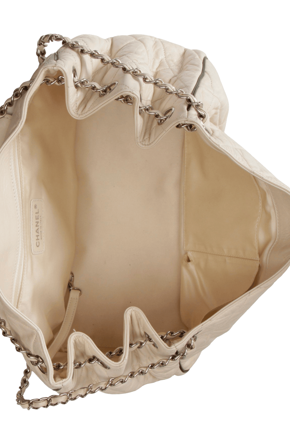 BOLSA CHANEL EAST WEST MADEMOISELLE ACCORDION BRANCO ORIGINAL – Gringa