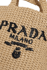 RAFFIA LOGO TOTE