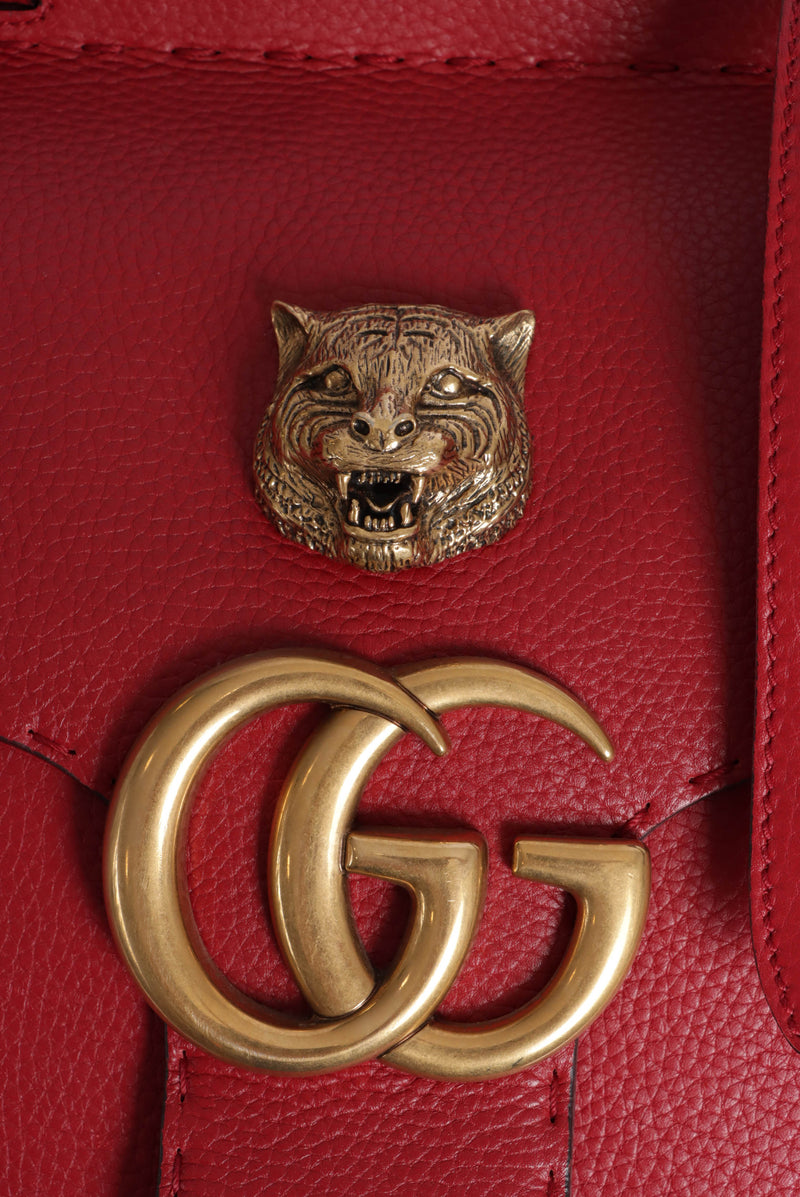 GG MARMONT ANIMALIER TOP HANDLE BAG