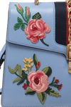 EMBROIDERED SYLVIE TOP HANDLE BAG