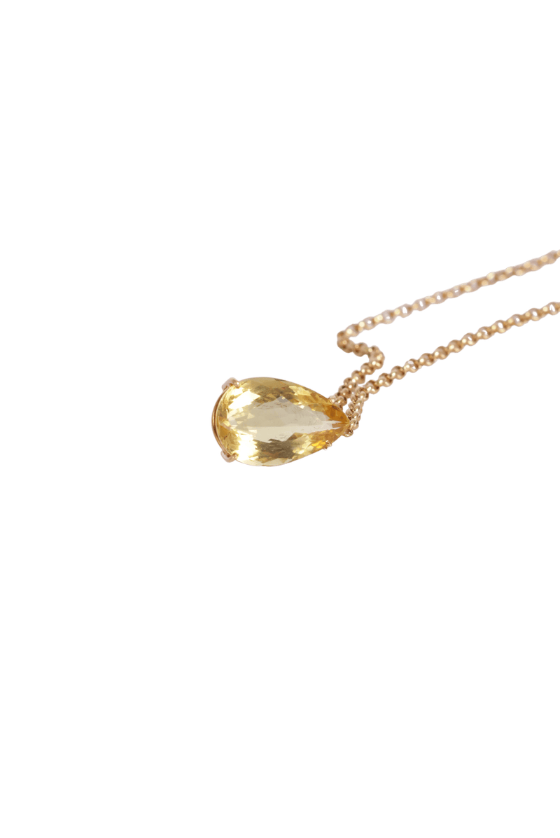 PEAR HELIODOR 18K NECKLACE