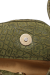 CROCODILE EMBOSSED SHOULDER BAG