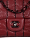 STITCH LAMBSKIN FLAP BAG