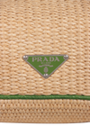 LEATHER-TRIMMED RAFFIA BAG