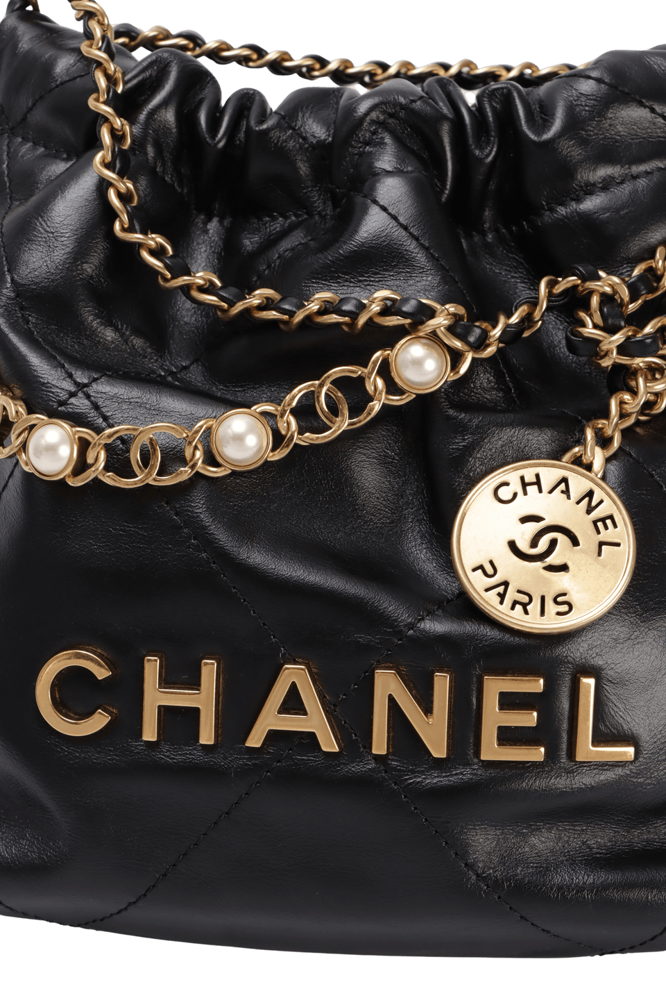 BOLSA CHANEL MINI 22 CHAIN BAG PRETO ORIGINAL – Gringa