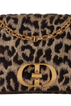 MEDIUM VELVET LEOPARD CARO BAG