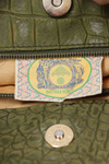 CROCODILE EMBOSSED SHOULDER BAG