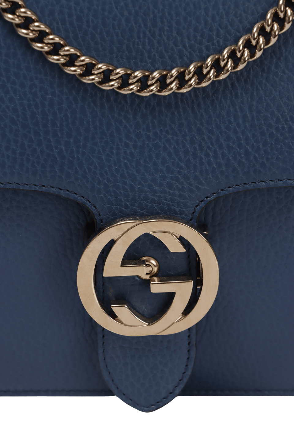 BOLSA GUCCI INTERLOCKING G DOLLAR CHAIN AZUL ORIGINAL – Gringa