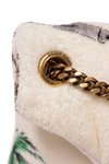 TERRYCLOTH PRINT SMALL PUFFER BAG