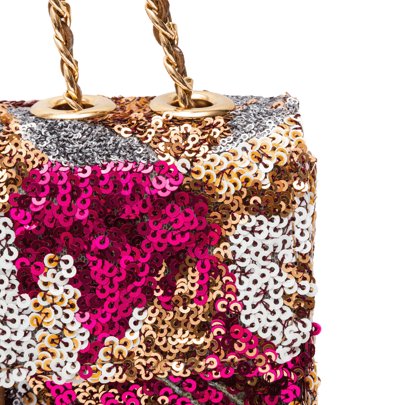 BOLSA ANNE BORDADA EM PAÊTES IMPRESSIONE