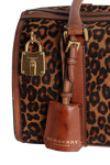 LEOPARD HOUSE CHECK BOSTON BAG