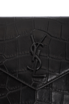 MONOGRAM ENVELOPE WALLET ON CHAIN CROCODILE EMBOSSED