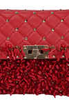 SEQUINS SMALL ROCKSTUD SPIKE FLAP BAG