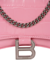 HOURGLASS WALLET ON CHAIN CROCODILE EMBOSSED