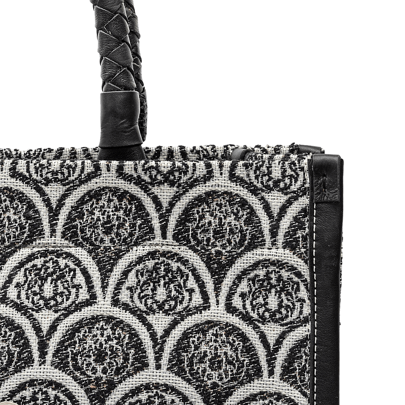 BOLSA MAXI TOTE SIRENA JACQUARD PRETO