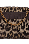 MEDIUM VELVET LEOPARD CARO BAG
