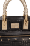 QUILTED LEATHER SATCHEL BAG