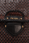 WOVEN MADRAS TOP HANDLE BAG