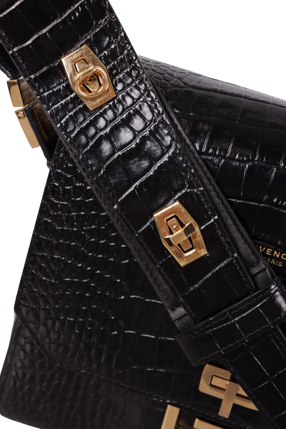 BOLSA GIVENCHY MEDIUM CROC EMBOSSED EDEN BAG PRETO ORIGINAL – Gringa