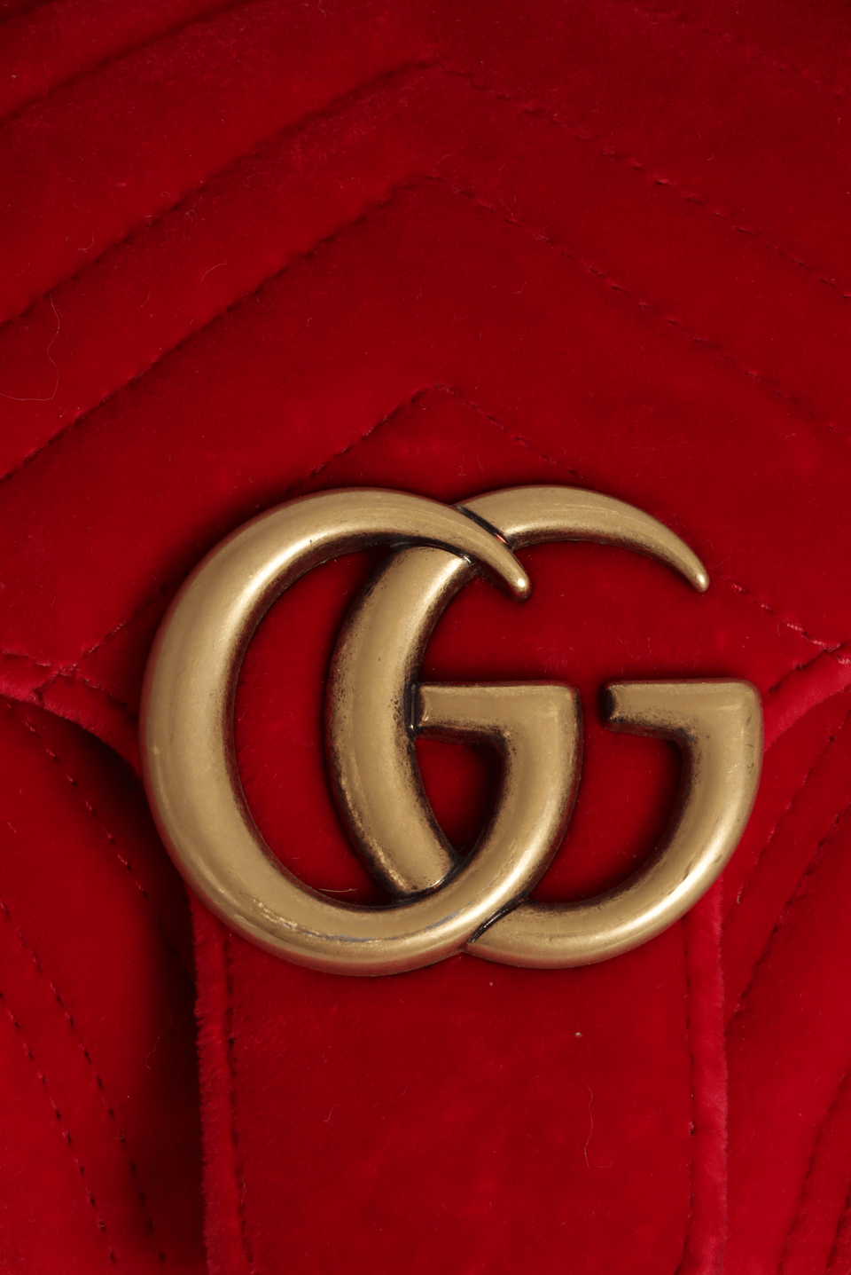 BOLSA GUCCI GG MARMONT SMALL BAG VELVET VERMELHO ORIGINAL – Gringa