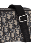 OBLIQUE ZIPPED POUCH W/ STRAP