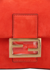 SUEDE AND LEATHER BAGUETTE BAG