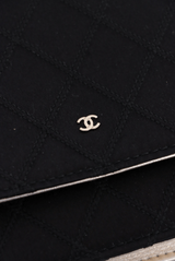 DIAMOND STITCH WALLET ON CHAIN SATIN